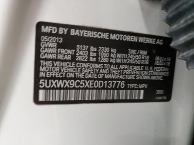 5UXWX9C5XE0D13776 - 2014 BMW X3 XDRIVE28I WHITE photo 12