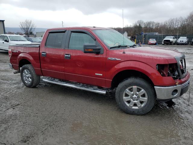 1FTFW1ET1DFC38279 - 2013 FORD F150 SUPERCREW RED photo 4