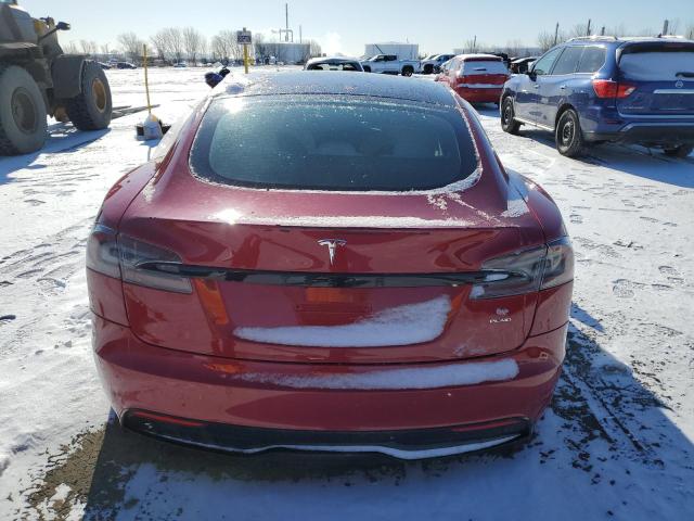 5YJSA1E6XMF452859 - 2021 TESLA MODEL S RED photo 6
