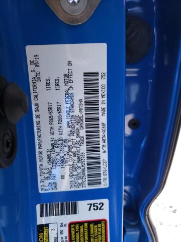 3TMCZ5AN8LM293769 - 2020 TOYOTA TACOMA DOUBLE CAB 蓝色 照片 12