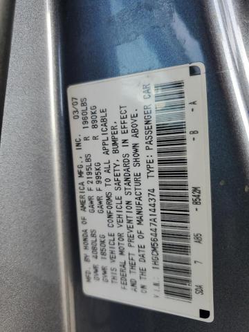 1HGCM56447A144374 - 2007 HONDA ACCORD LX BLUE photo 13