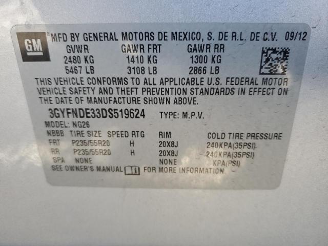 3GYFNDE33DS519624 - 2013 CADILLAC SRX PERFORMANCE COLLECTION Күміс фото 13