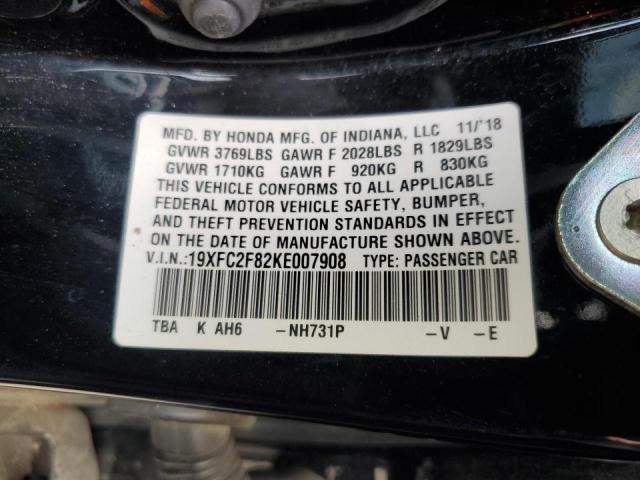 19XFC2F82KE007908 - 2019 HONDA CIVIC SPORT 黑色 照片 13