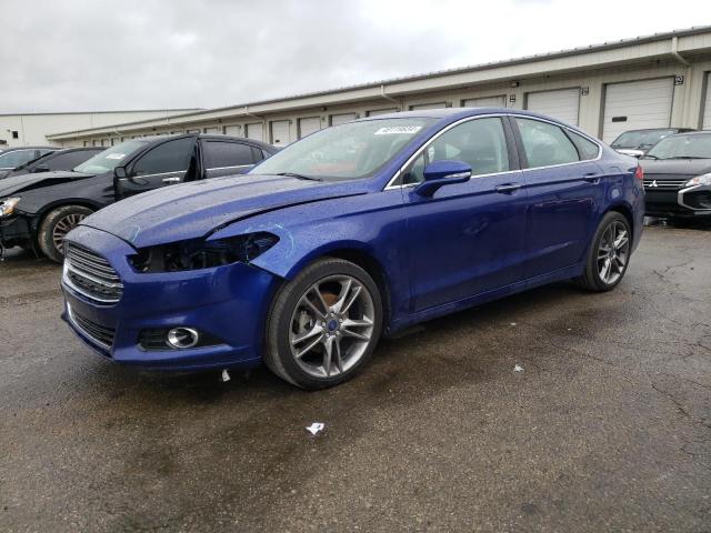 3FA6P0K96DR340380 - 2013 FORD FUSION TITANIUM BLUE photo 1