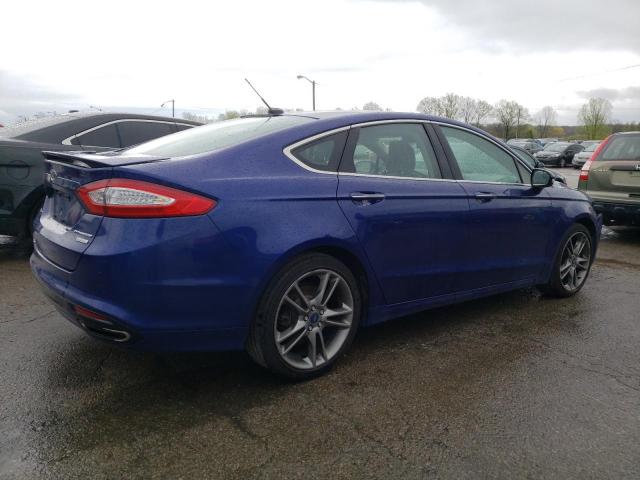 3FA6P0K96DR340380 - 2013 FORD FUSION TITANIUM BLUE photo 3