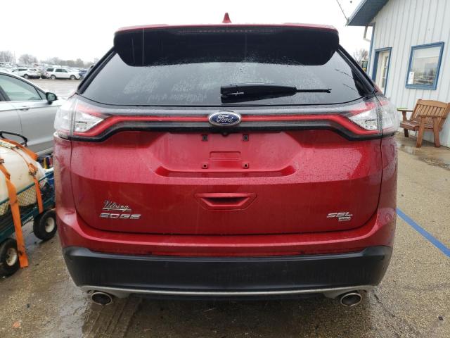 2FMTK4J80FBB39793 - 2015 FORD EDGE SEL BURGUNDY photo 6