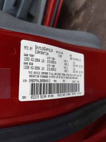2A8GP54L96R884913 - 2006 CHRYSLER TOWN & COU TOURING Qırmızı foto 14