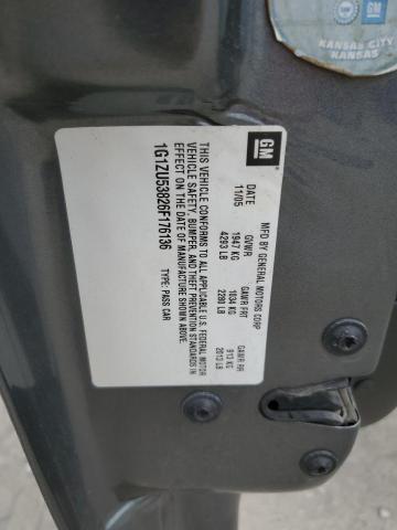 1G1ZU53826F176136 - 2006 CHEVROLET MALIBU LTZ ნაცრისფერი ფოტო 12