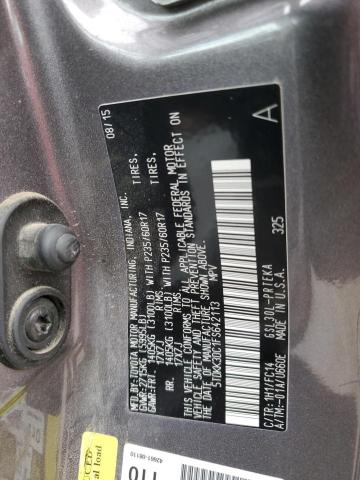 5TDKK3DC1FS642113 - 2015 TOYOTA SIENNA LE GRAY photo 14