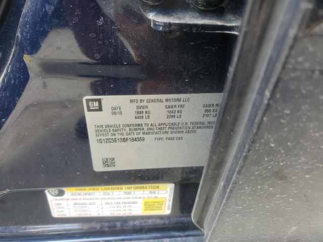 1G1ZC5E13BF184369 - 2011 CHEVROLET MALIBU 1LT BLUE photo 12