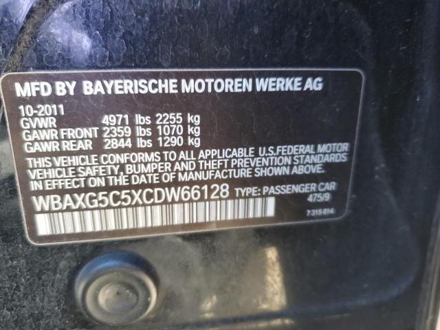 WBAXG5C5XCDW66128 - 2012 BMW 528 I BLACK photo 12