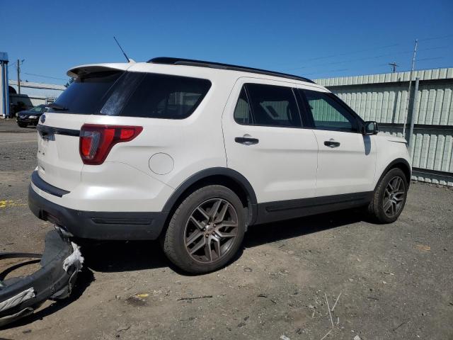 1FM5K8GT9JGA12750 - 2018 FORD EXPLORER SPORT WHITE photo 3