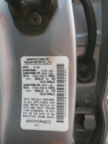JN8AR07YXYW406225 - 2000 NISSAN PATHFINDER LE 银色 照片 13