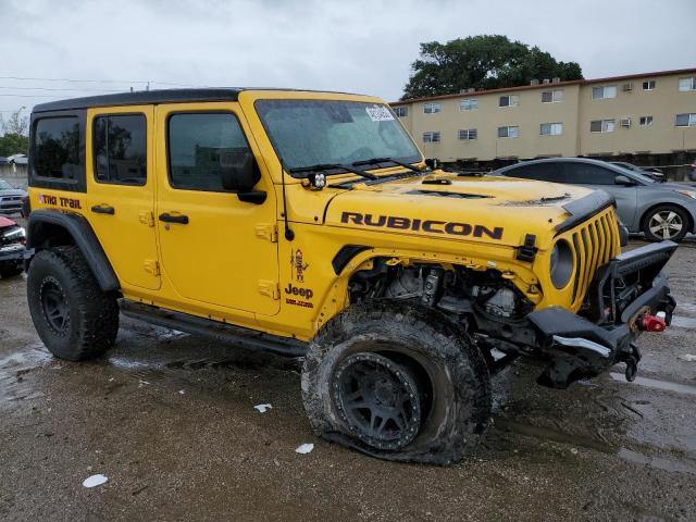 1C4HJXFG1KW566875 - 2019 JEEP WRANGLER RUBICON YELLOW photo 4