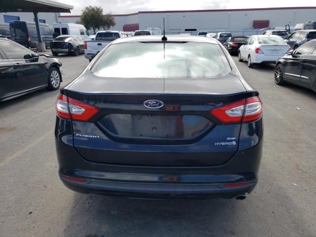 3FA6P0LUXER122642 - 2014 FORD FUSION SE HYBRID BLACK photo 6