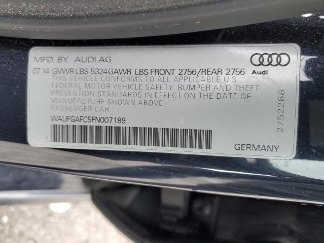 WAUFGAFC5FN007189 - 2015 AUDI A6 PREMIUM PLUS CHARCOAL photo 13