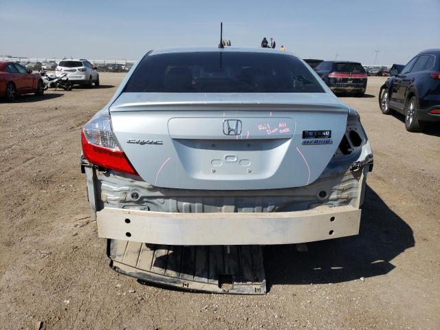 JHMFB4F38CS005242 - 2012 HONDA CIVIC HYBRID L SILVER photo 6