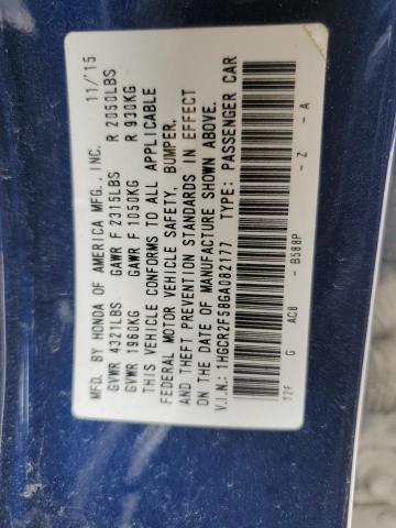 1HGCR2F58GA082177 - 2016 HONDA ACCORD SPORT BLUE photo 13