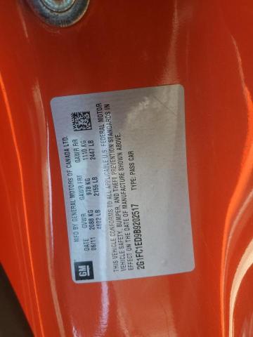 2G1FC1ED9B9202517 - 2011 CHEVROLET CAMARO LT ORANGE photo 12