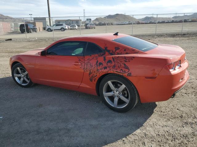 2G1FC1ED9B9202517 - 2011 CHEVROLET CAMARO LT ORANGE photo 2