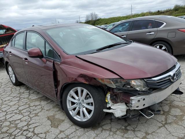 19XFB2F85CE085832 - 2012 HONDA CIVIC EX BURGUNDY photo 4