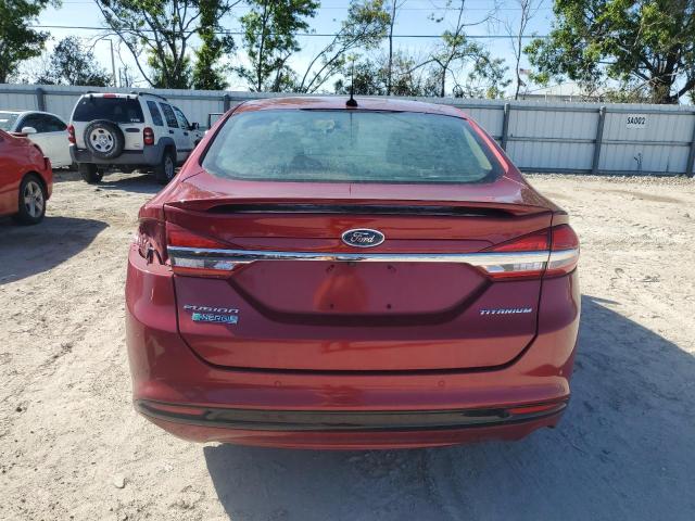 3FA6P0SU5HR118861 - 2017 FORD FUSION TITANIUM PHEV RED photo 6