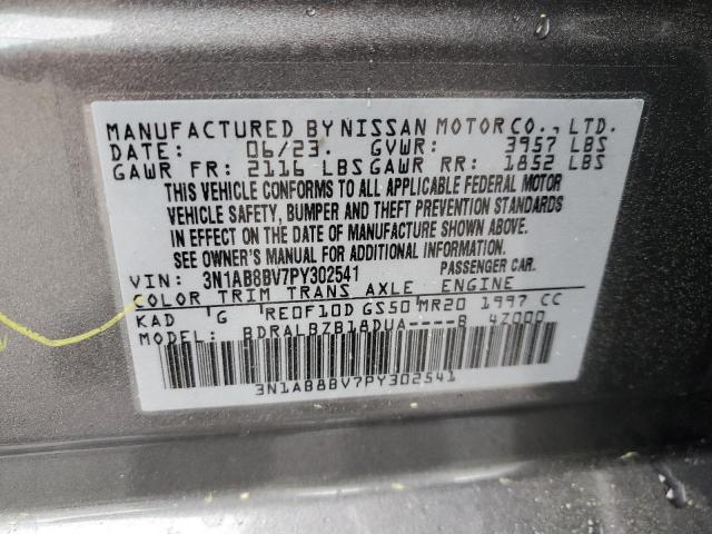 3N1AB8BV7PY302541 - 2023 NISSAN SENTRA S GRAY photo 12