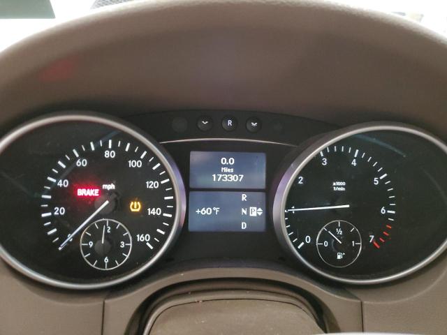 4JGBB8GB1BA695428 - 2011 MERCEDES-BENZ ML 350 4MATIC WHITE photo 9