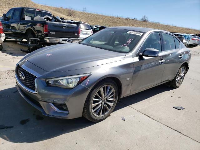 JN1EV7AR5JM610700 - 2018 INFINITI Q50 LUXE GRAY photo 1