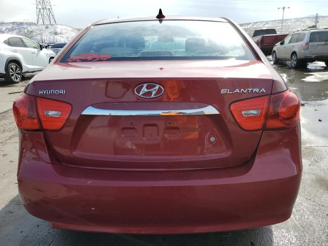 KMHDU4AD8AU132170 - 2010 HYUNDAI ELANTRA BLUE BURGUNDY photo 6