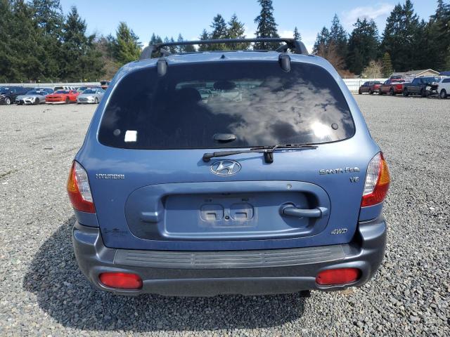 KM8SC73D53U465115 - 2003 HYUNDAI SANTA FE GLS BLUE photo 6