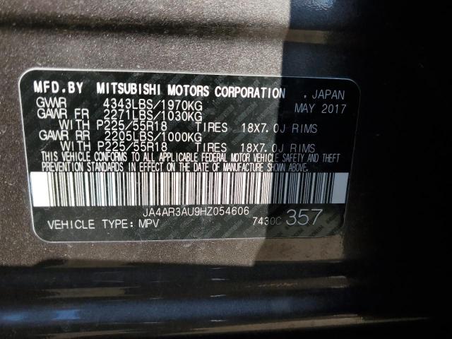 JA4AR3AU9HZ054606 - 2017 MITSUBISHI OUTLANDER ES GRAY photo 12