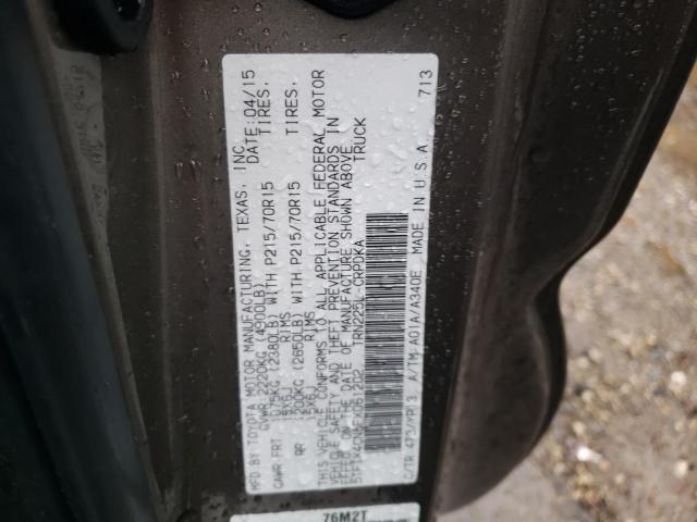 5TFTX4CN8FX061202 - 2015 TOYOTA TACOMA ACCESS CAB ნაცრისფერი ფოტო 12