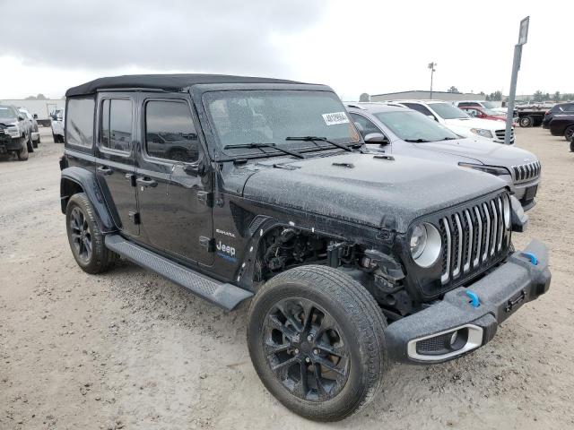 1C4JJXP65NW185543 - 2022 JEEP WRANGLER U SAHARA 4XE BLACK photo 4