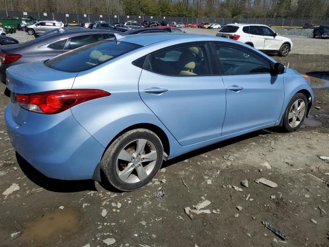 KMHDH4AE0CU328927 - 2012 HYUNDAI ELANTRA GLS BLUE photo 3