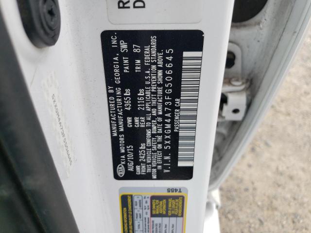 5XXGM4A73FG506645 - 2015 KIA OPTIMA LX WHITE photo 12