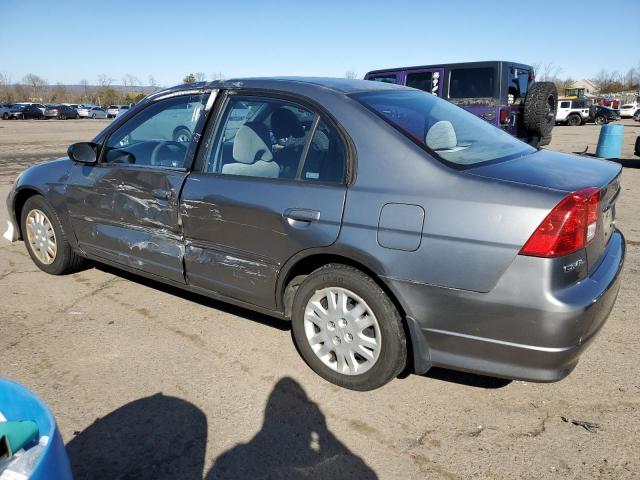 2HGES16555H633820 - 2005 HONDA CIVIC LX GRAY photo 2