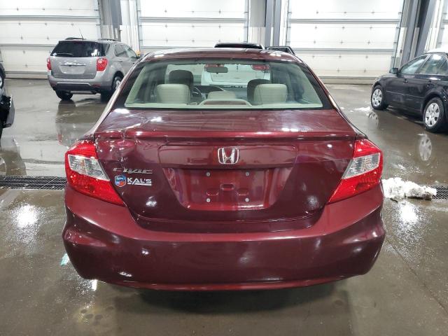 19XFB2F54CE098478 - 2012 HONDA CIVIC LX MAROON photo 6