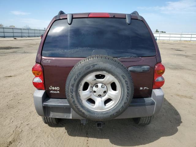 1J4GL48K34W260974 - 2004 JEEP LIBERTY SPORT MAROON photo 6