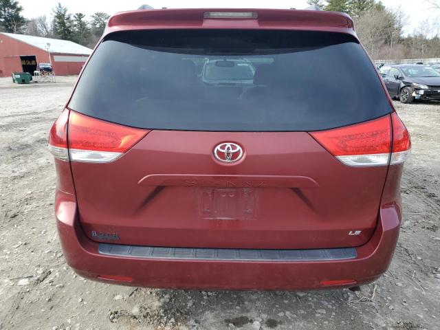 5TDKK3DC6BS169626 - 2011 TOYOTA SIENNA LE RED photo 6