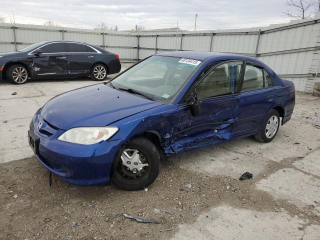 1HGES16365L018825 - 2005 HONDA CIVIC DX VP Կապույտ լուսանկար 1