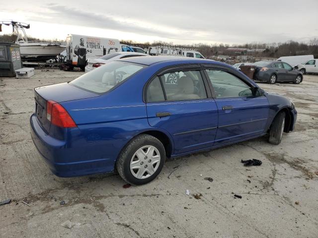 1HGES16365L018825 - 2005 HONDA CIVIC DX VP Կապույտ լուսանկար 3