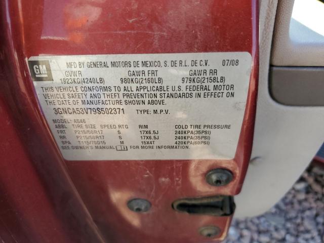 3GNCA53V79S502371 - 2009 CHEVROLET HHR LT RED photo 12