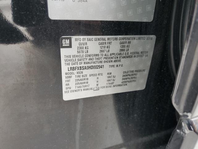 LRBFXBSA0HD002941 - 2017 BUICK ENVISION ESSENCE أسود صورة 14