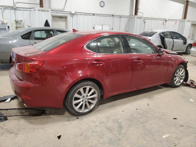 JTHCF5C24A5037416 - 2010 LEXUS IS 250 RED photo 3