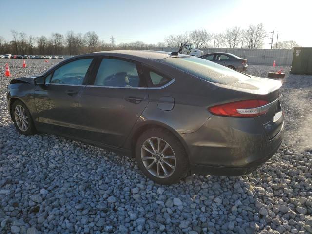 3FA6P0H79HR199395 - 2017 FORD FUSION SE GRAY photo 2