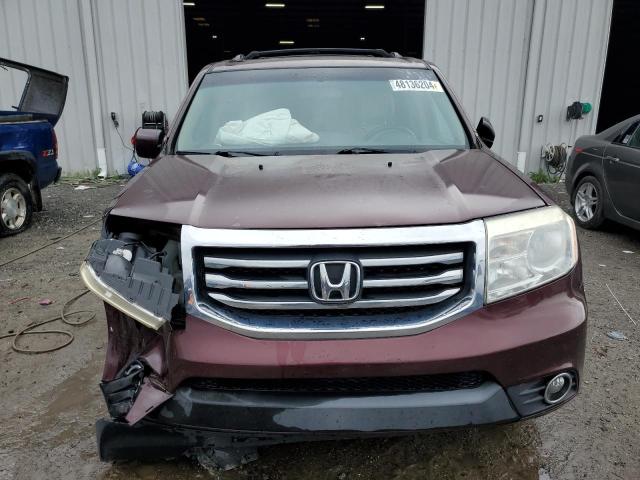 5FNYF3H59DB044041 - 2013 HONDA PILOT EXL BURGUNDY photo 5