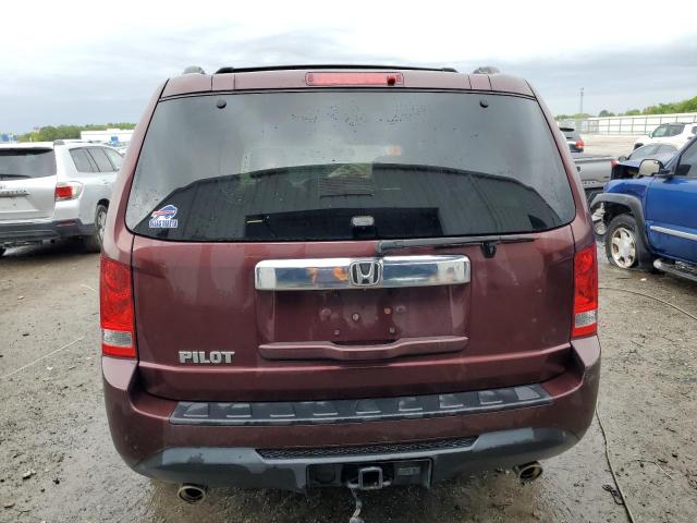 5FNYF3H59DB044041 - 2013 HONDA PILOT EXL BURGUNDY photo 6