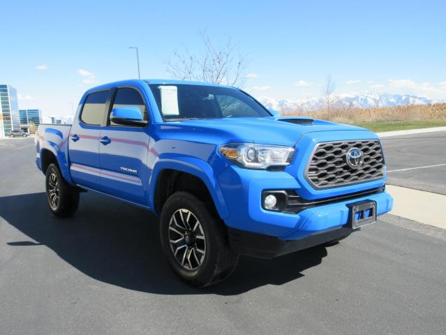 3TMCZ5AN4MM432510 - 2021 TOYOTA TACOMA DOUBLE CAB BLUE photo 1