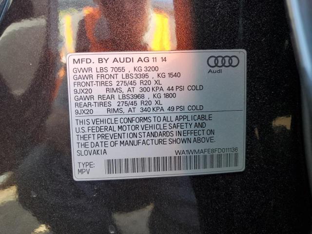 WA1WMAFE8FD011136 - 2015 AUDI Q7 TDI PRESTIGE GRAY photo 12